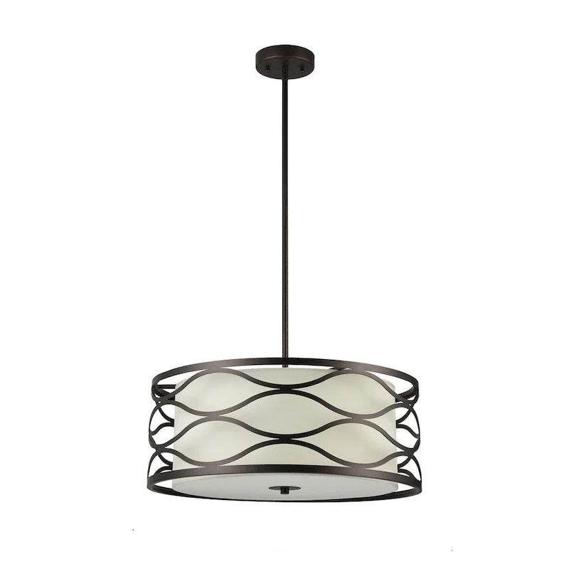 Chloe Gwen Collection 3-light Oil Rubbed Bronze Pendant