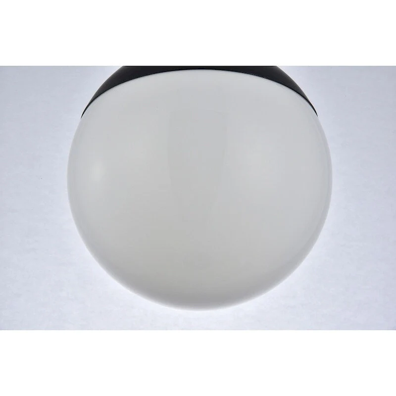 Frosted White Glass 1-Light 8-inch Pendant