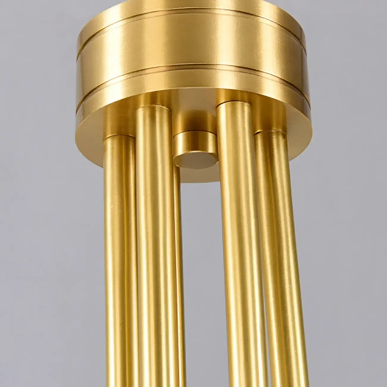 Modern Circle Black Gold Clear Glass Shade Chandelier