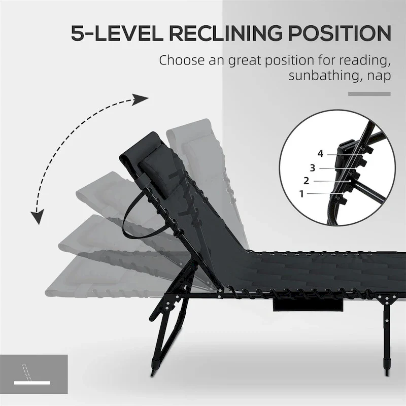 Folding Chaise Lounge Set
