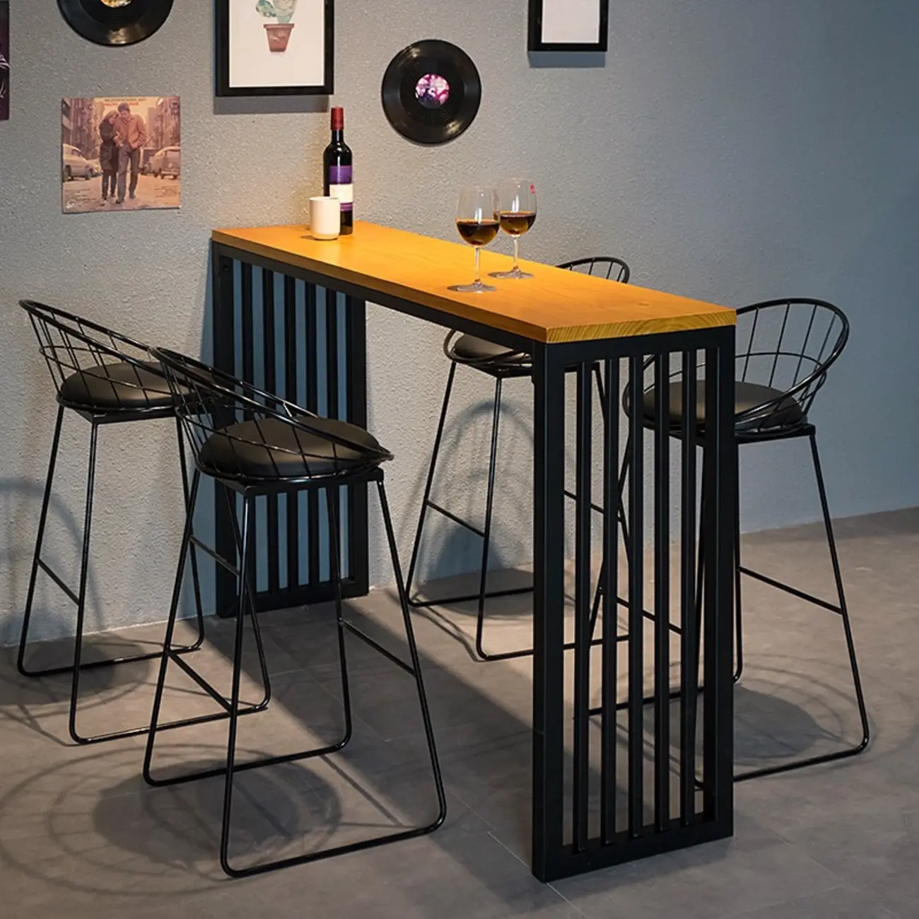 Modern Natural Pine Fixed Top Bar Tables