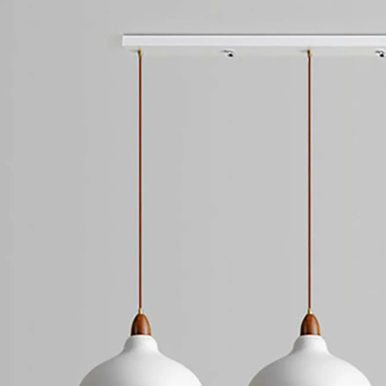 Modern White Metal Bowl Adjustable Kitchen Pendant Light