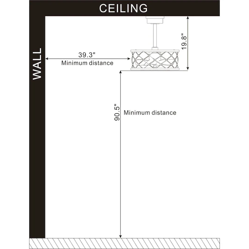 Marzell 16 Inch Modern Wood Grain Fandelier - N/A