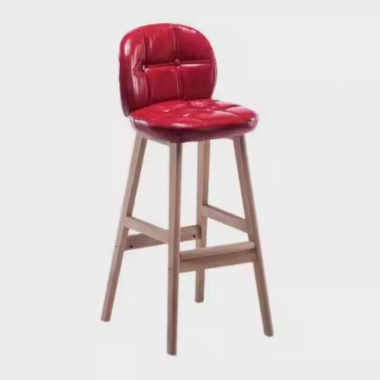 Elegant Low Back Bucket Faux Leather Bar Stool