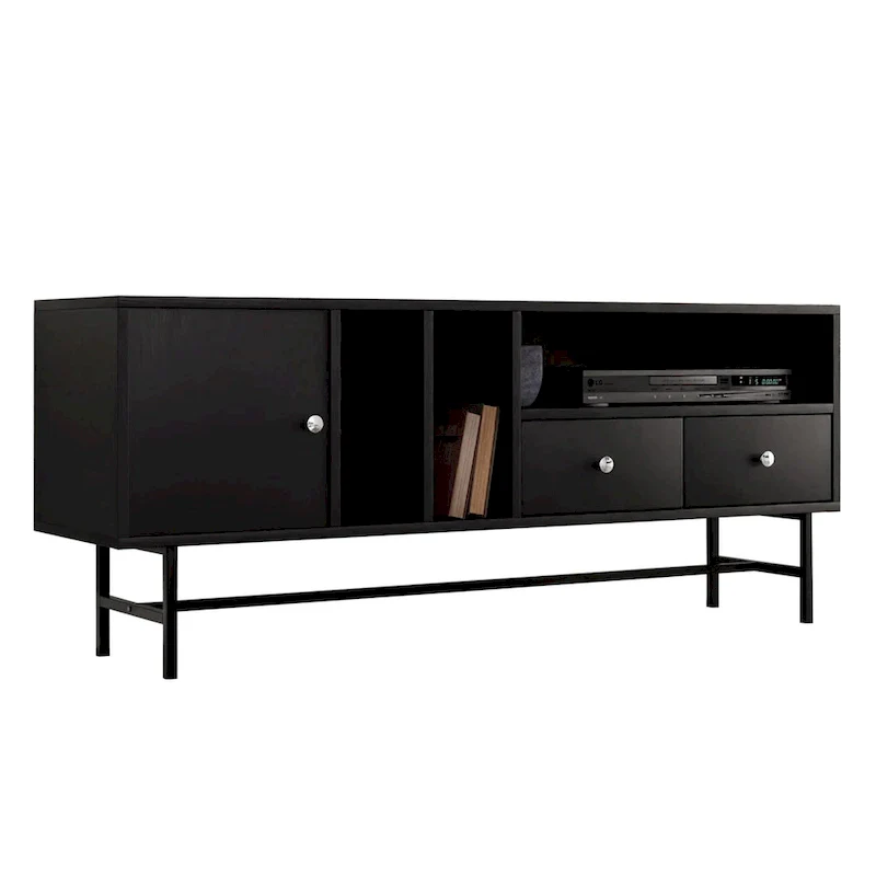 Rochester 2-Drawer 4-Shelf TV Stand Credenza with Iron Legs