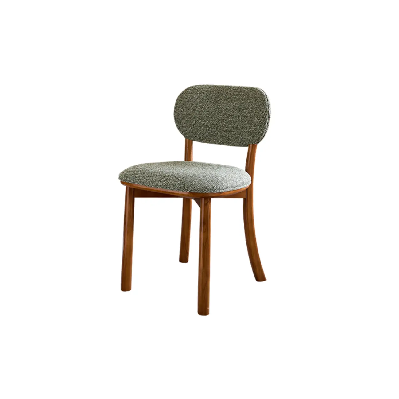 Modern Armless Upholstered Solid Wood Dining Chair