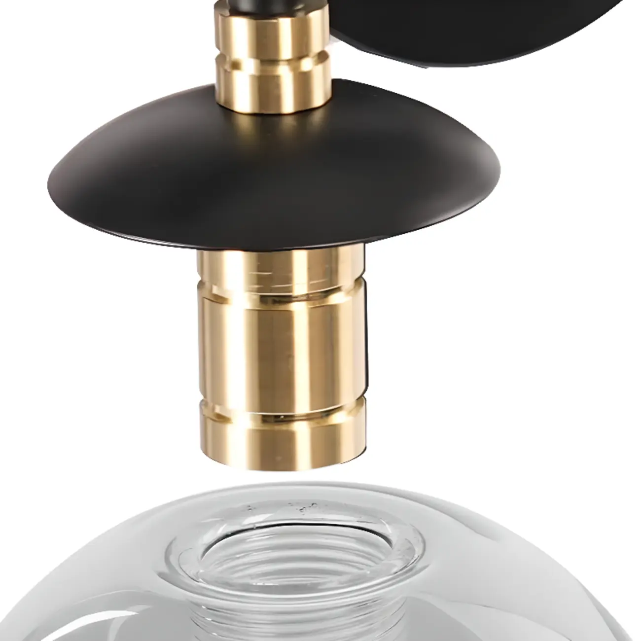 Wall-Mounted Spherical Black Glass Vanity Light