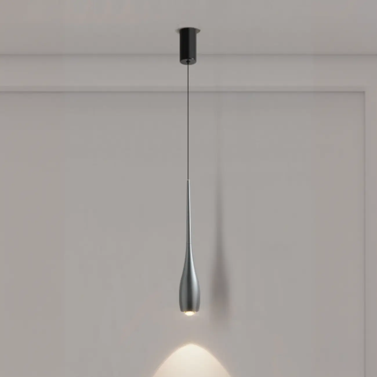 Modern Dimming Streamlined Metal Acrylic Pendant Light