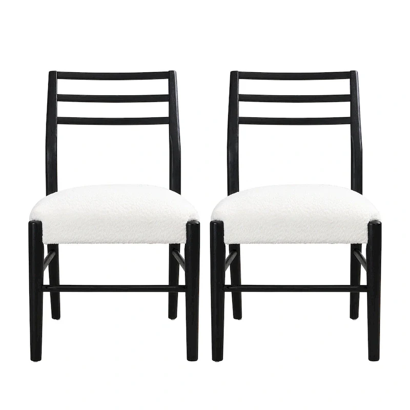 Fescue Fabric and Rubberwood Upholstered Dining Chairs (Set of 2) by Christopher Knight Home