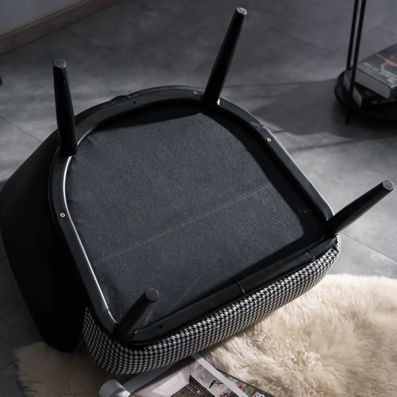 Modern Barrel Chair Faux Leather Living Room