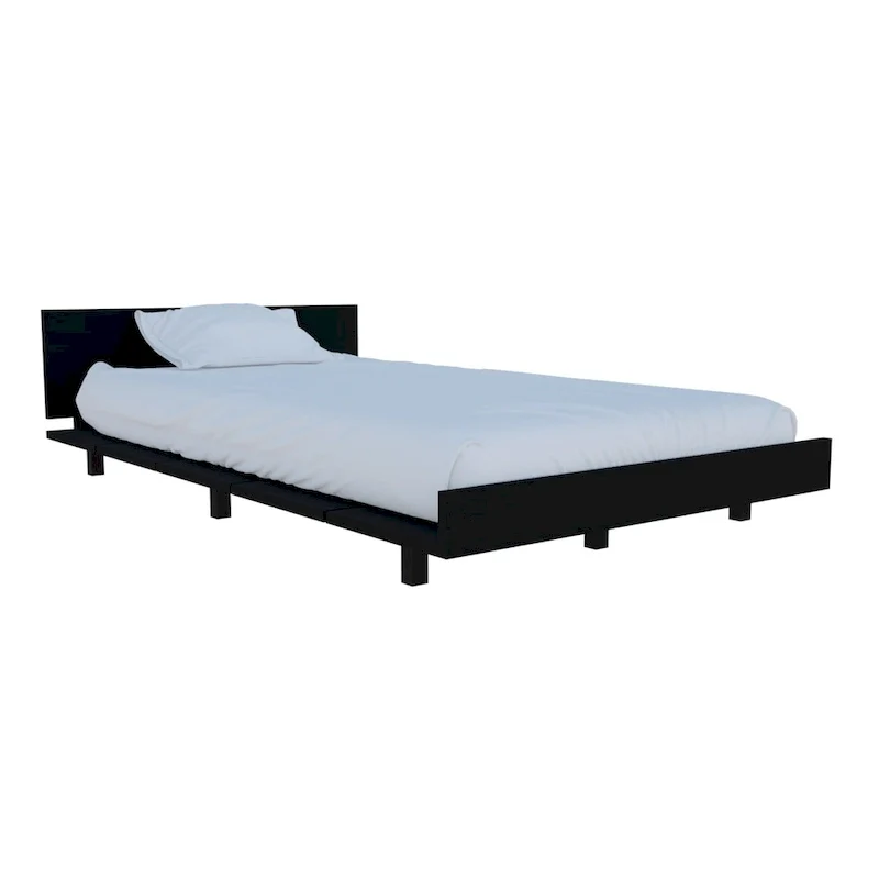 TUHOME Kaia Bed Base with Headboard, Twin