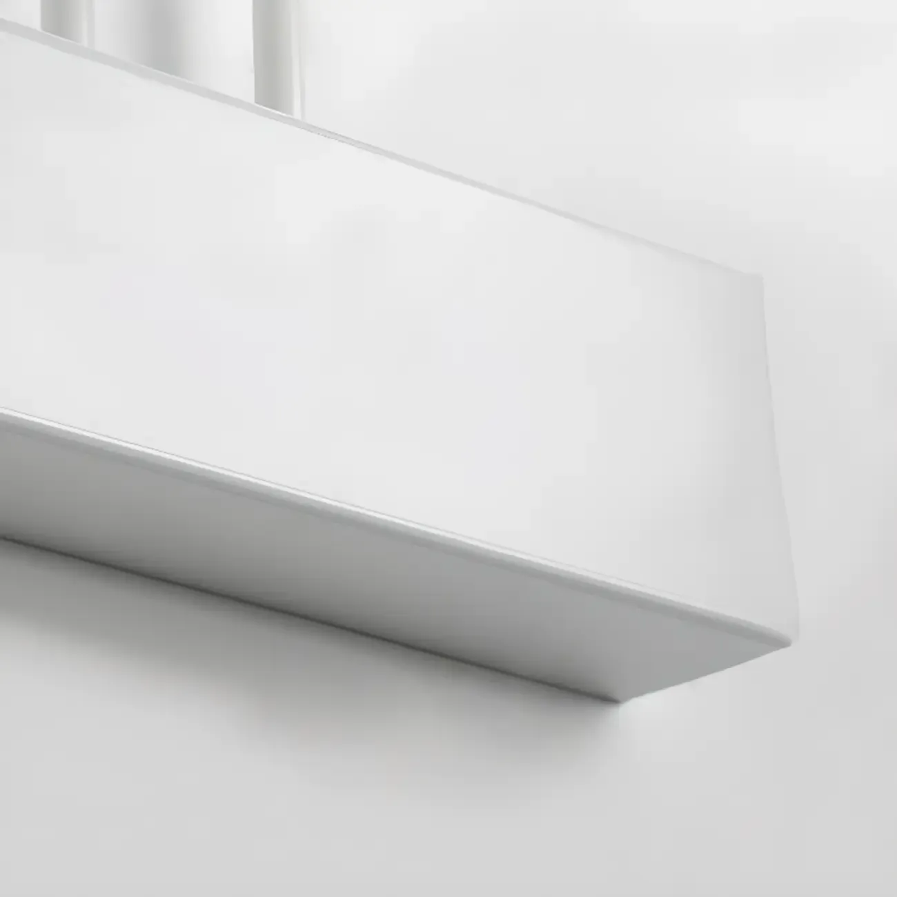 Modern White LED Bathroom Vanity Light with Wood Accent