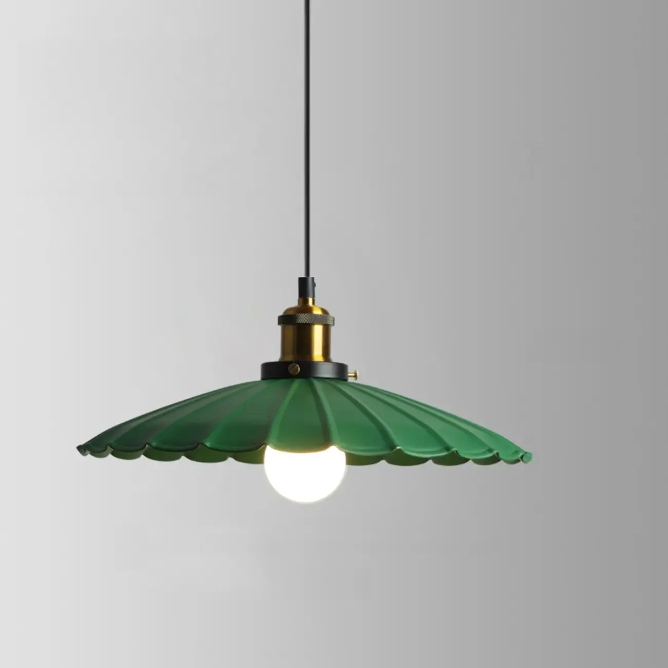 Adjustable Industrial Olive Green Iron Dining Pendant Light