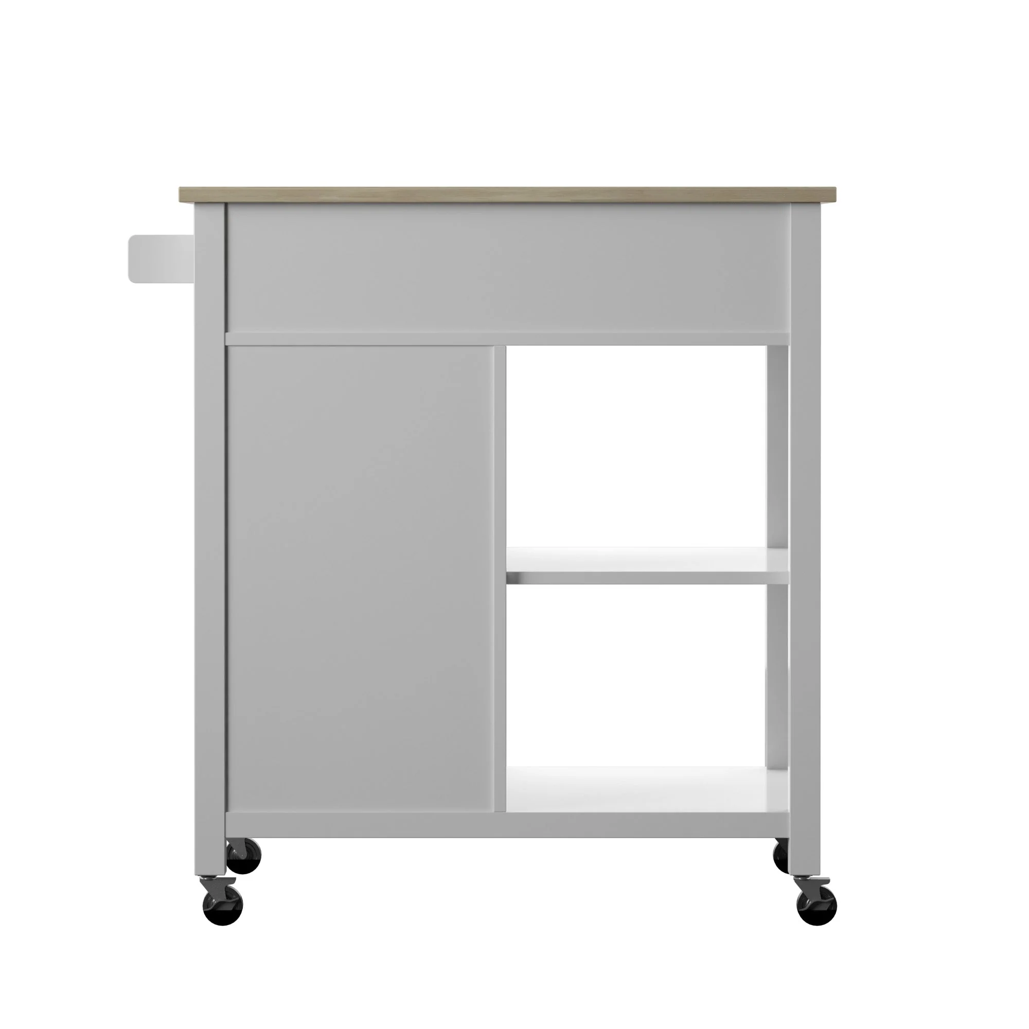 Compact Rolling Kitchen Island Cart with Storage