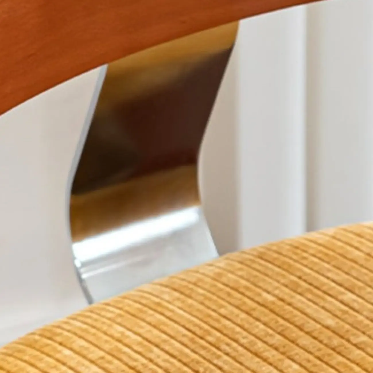 Mid-century Modern Cushioned Wooden Armless Dining Chair