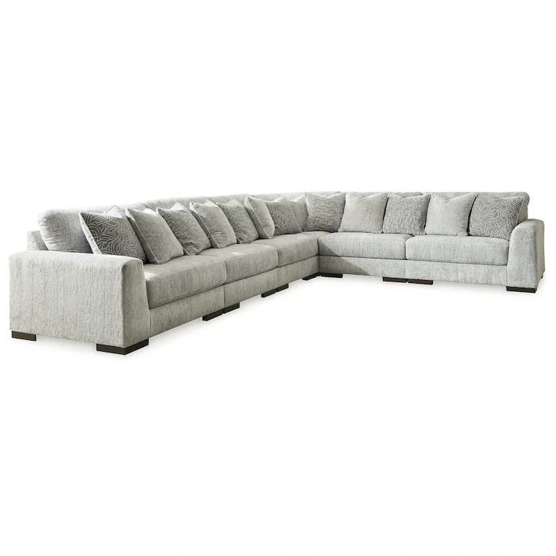 Signature Design by Ashley Regent Park Pewter 6-Piece Sectional - 171W x 132D x 39H