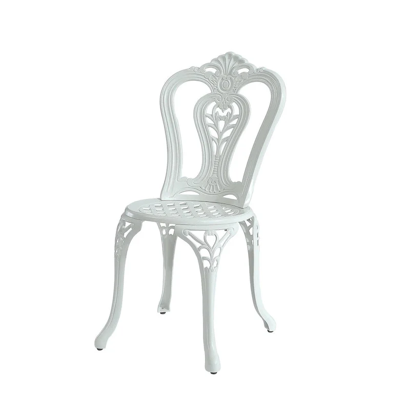Set of 2 Cast Aluminum Bistro Chairs