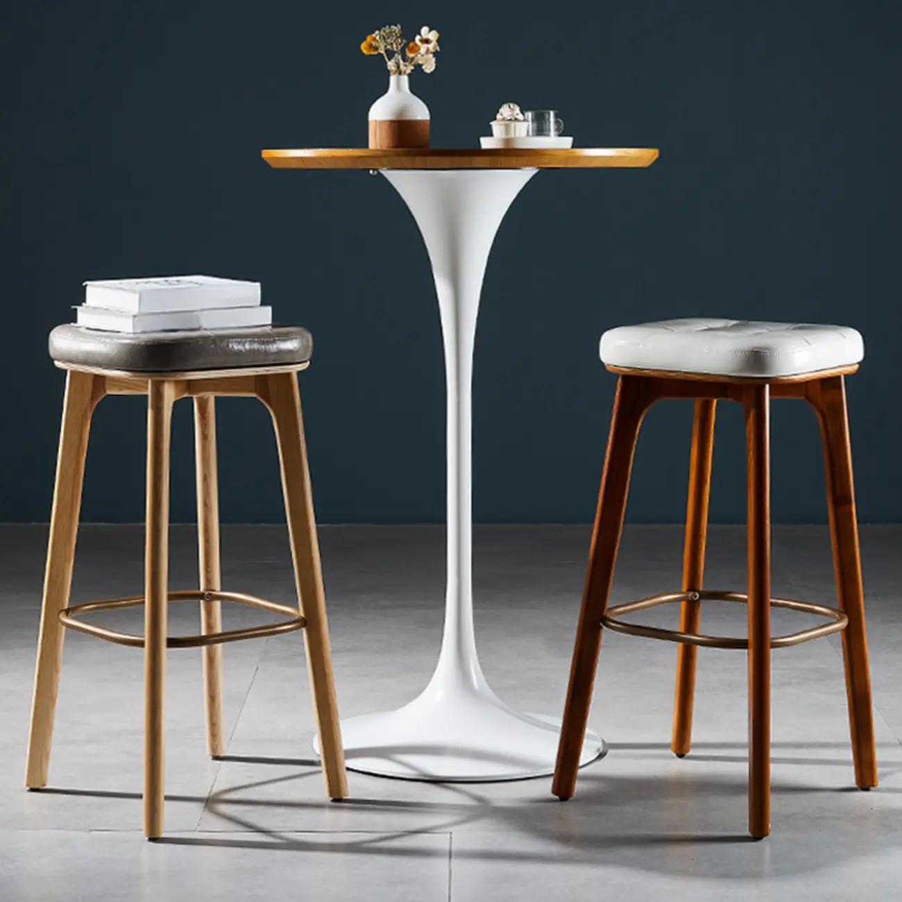 30 Inch Modern Leather Backless Bar Stools