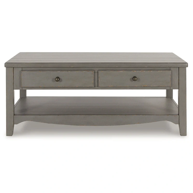 Signature Design by Ashley Charina Antique Gray Rectangular Coffee Table - 50W x 30D x 20H