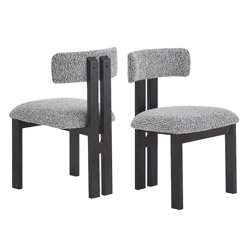 Astura Upholstered Dining Chairs, Iron Frame, Set of 2 by Christopher Knight Home