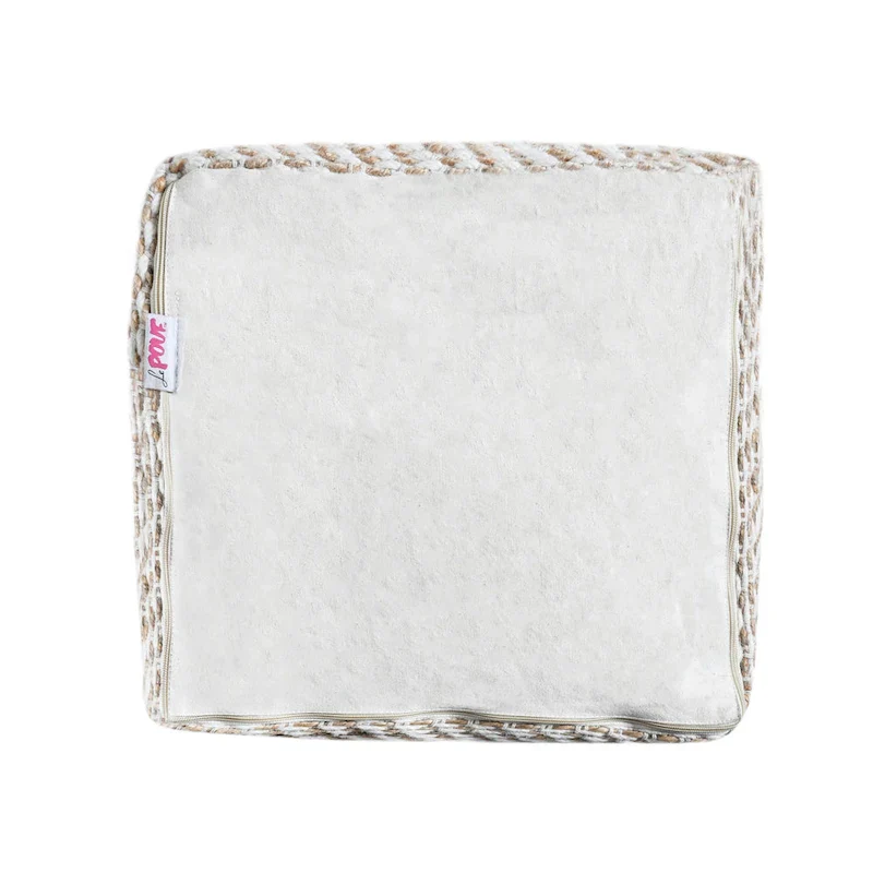 Caiman Handcrafted Boho Fabric Pouf by Christopher Knight Home