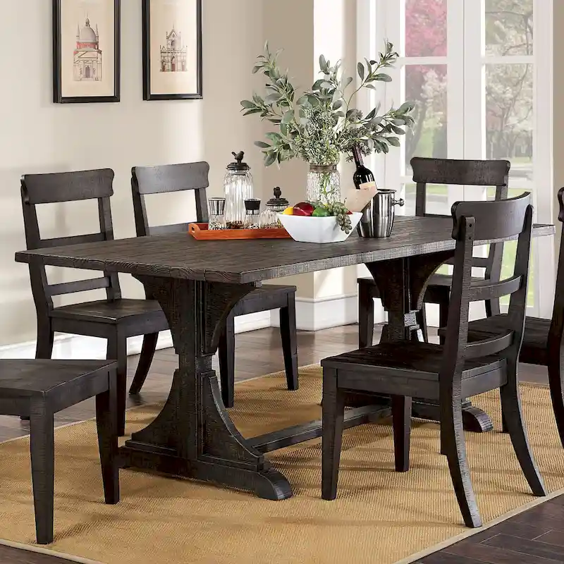 Furniture of America Badri Rustic 76-inch Solid Wood Dining Table