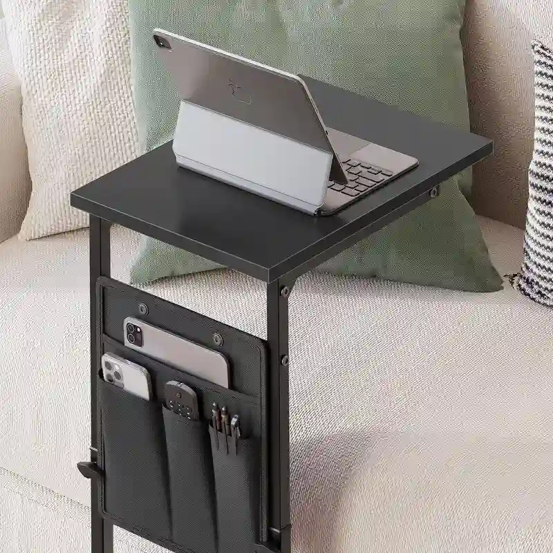 C Shaped End Table - 16D x 12W x 33H