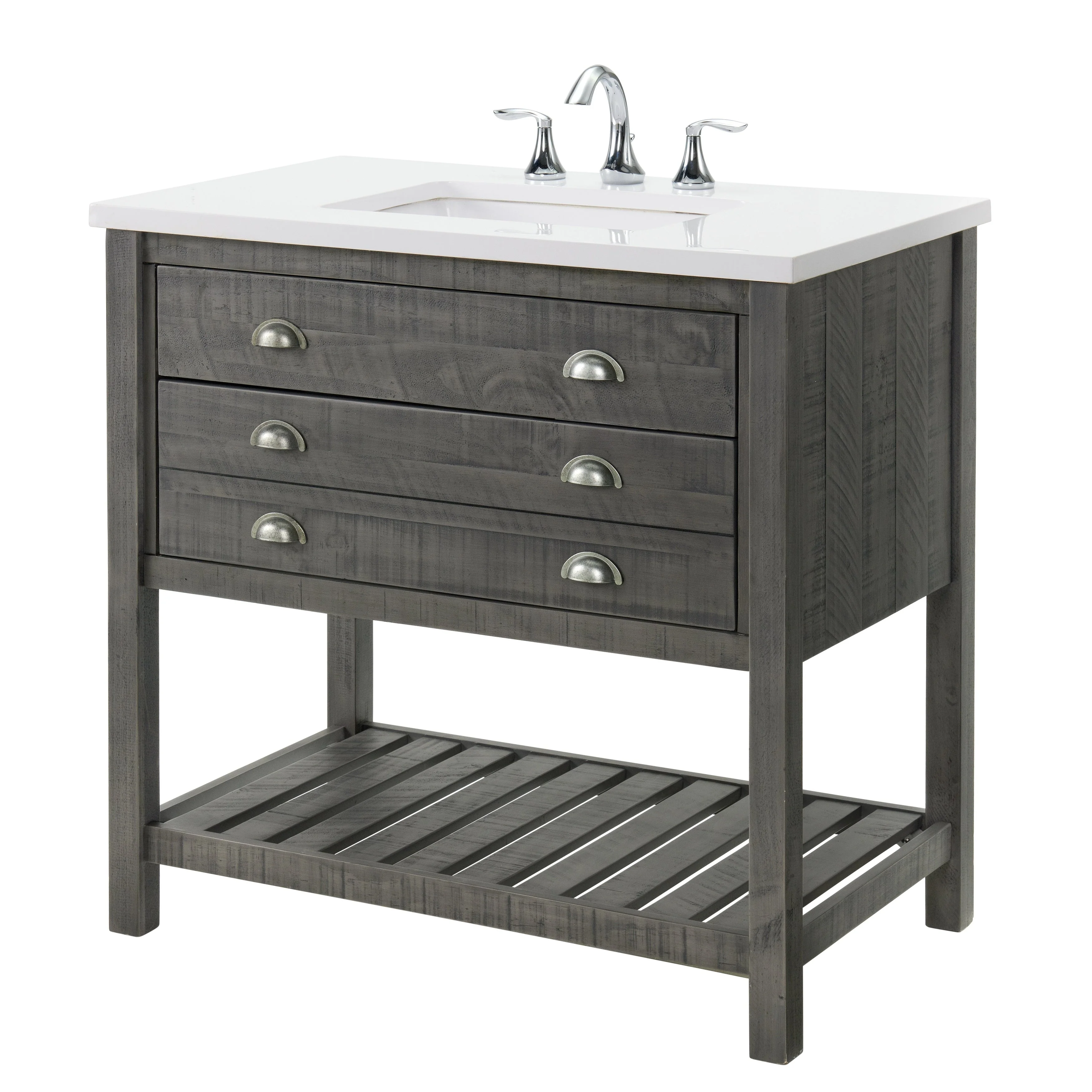 Monterey 37 Farmhouse Single Bathroom Vanity with Top