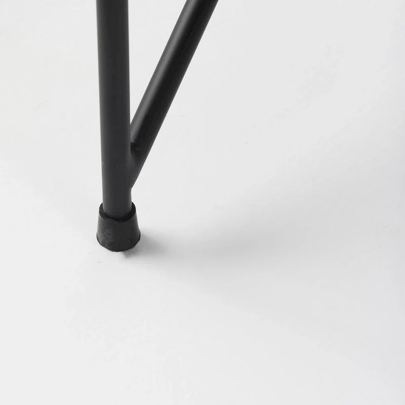 Leonidas Black Faux Leather w/Black Metal Frame Accent Chair