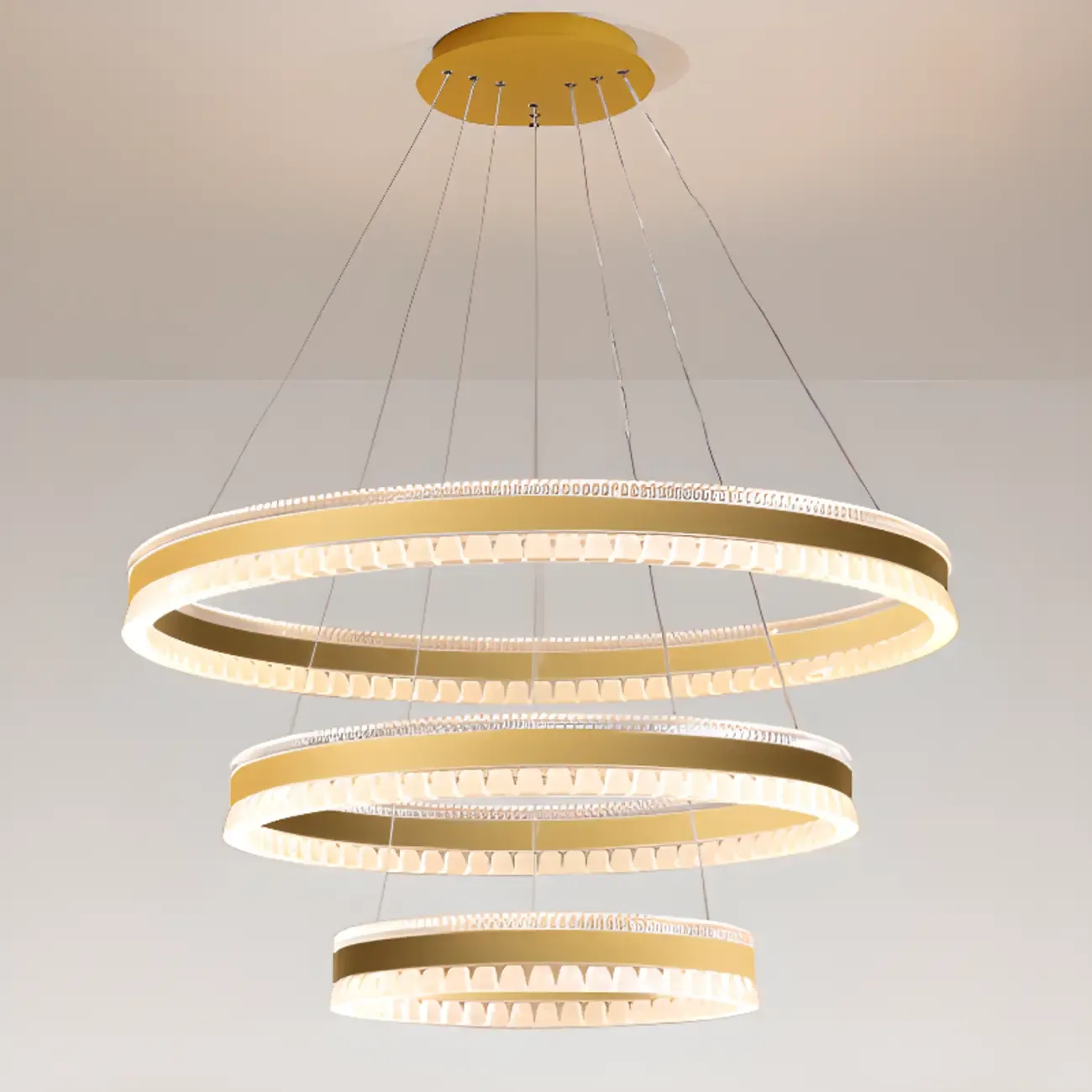Stylish Modern Circle Tiered Ring LED Chandelier