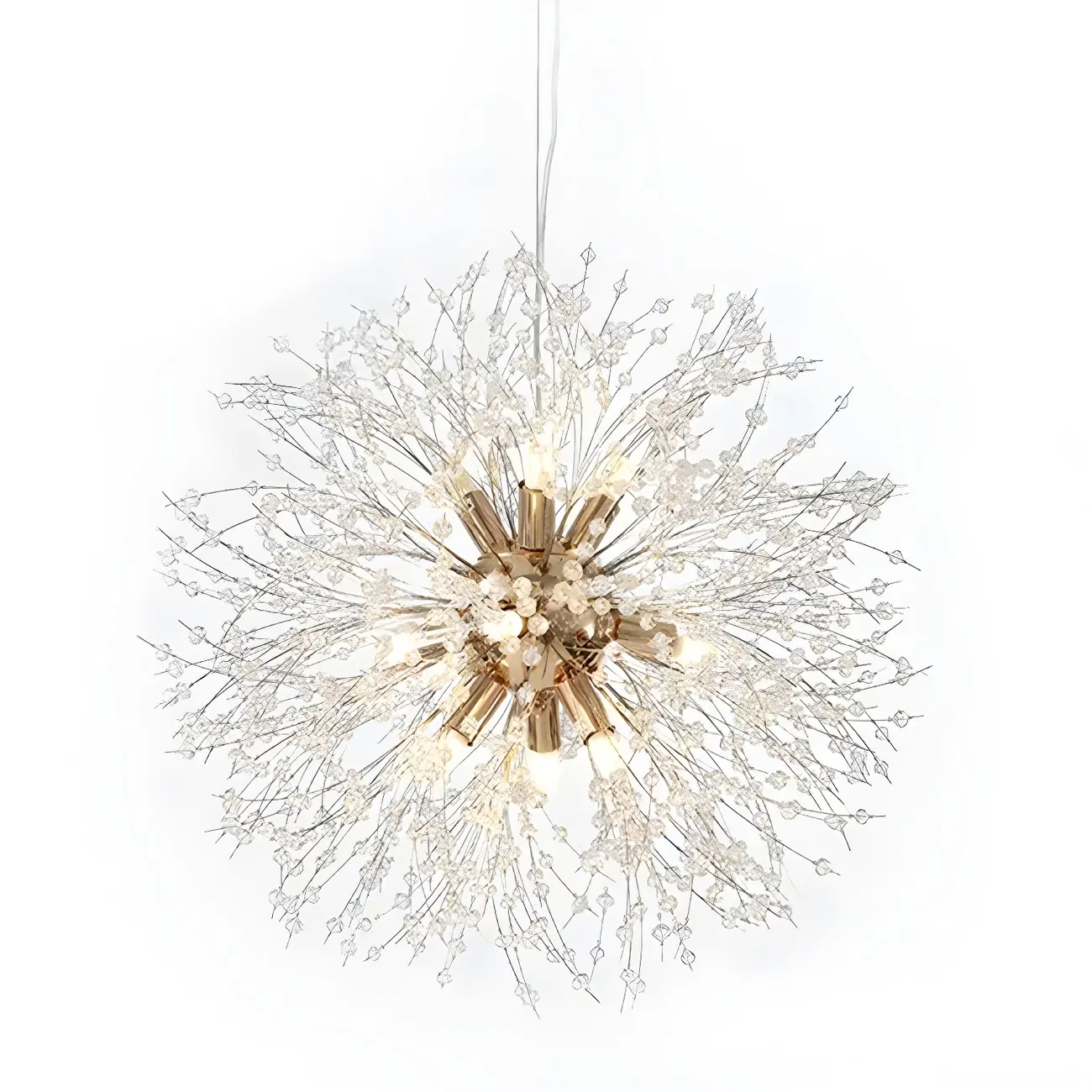 Adjustable Modern Gold Crystal Explosion Sputnik Chandelier