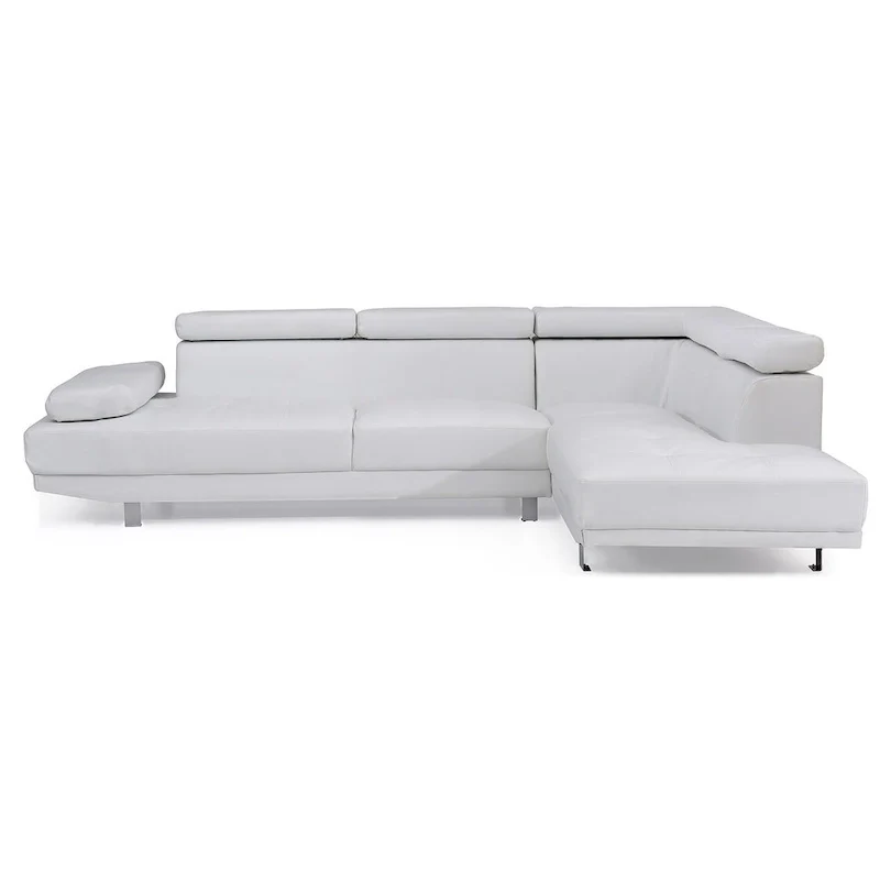 Riveredge 109 in. W 2-piece Faux Leather L Shape Sectional Sofa - 76L x 109W x 28H