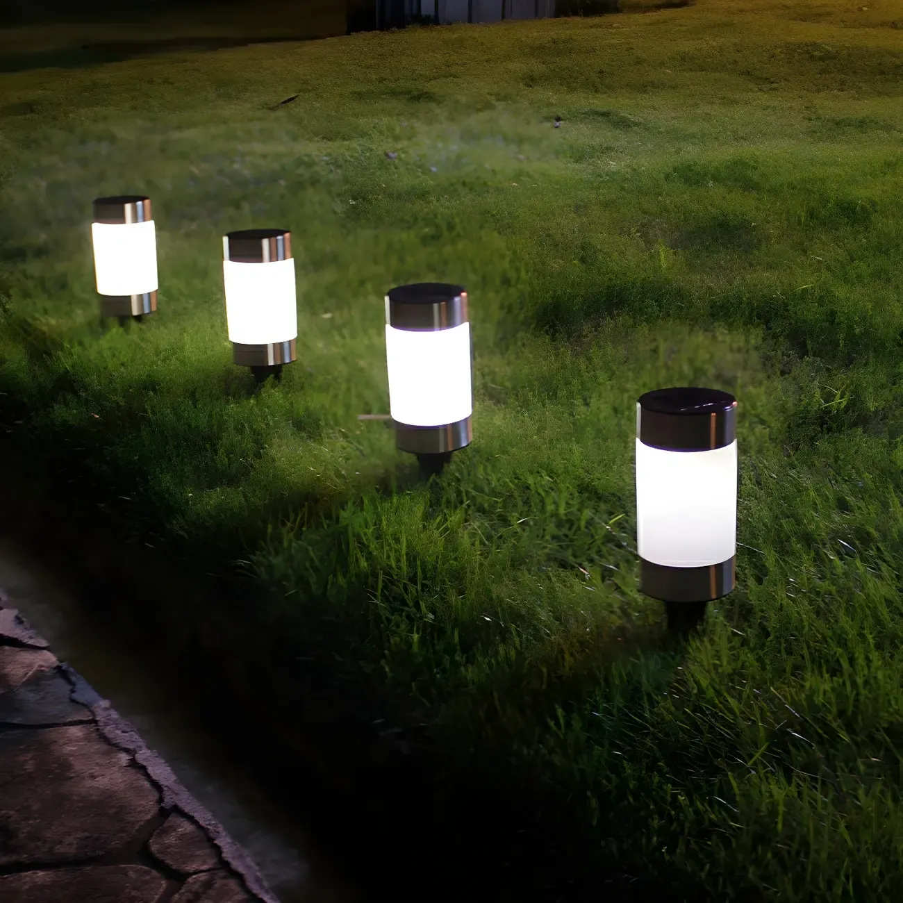 Stainless Steel Cylinder LED Stake Waterproof Landscape Lighting