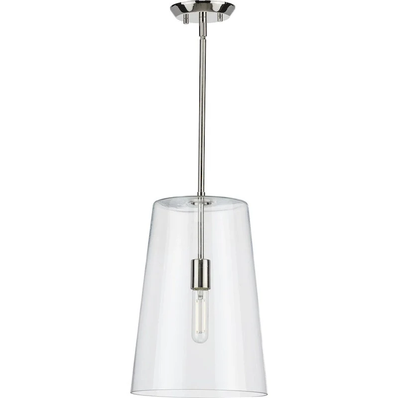Clarion Collection Polished Nickel One-Light Medium Pendant - 17.700  x 13.300  x 13.300