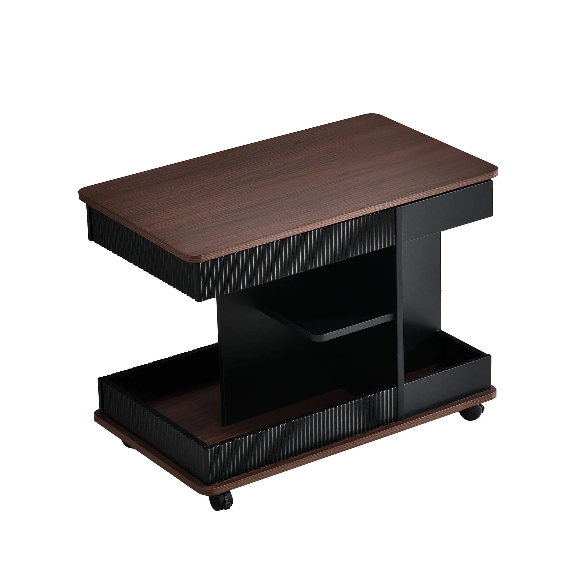 Walker Edison | Modern Multifunctional Adjustable Side Table with Lift-Top