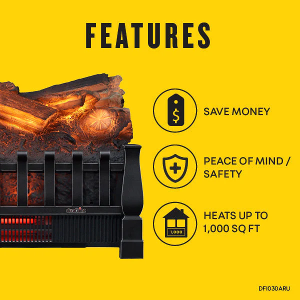 duraflame? Electric Infrared Log Set with Remote Control