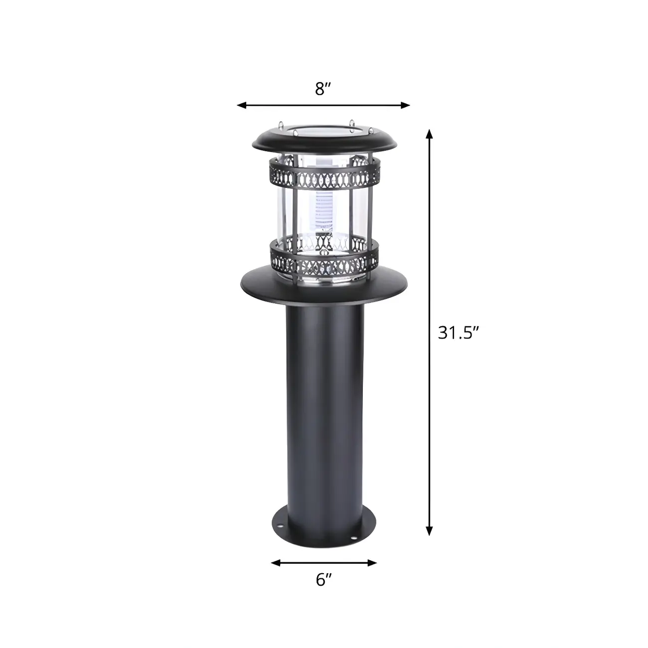 Cylinder Patio Solar Metal Landscape Lighting