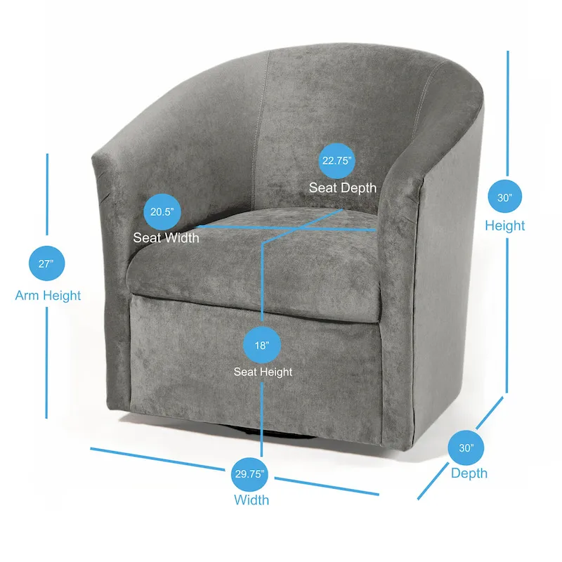 Ellery Modern Microfiber Swivel Accent Chair by Greyson Living