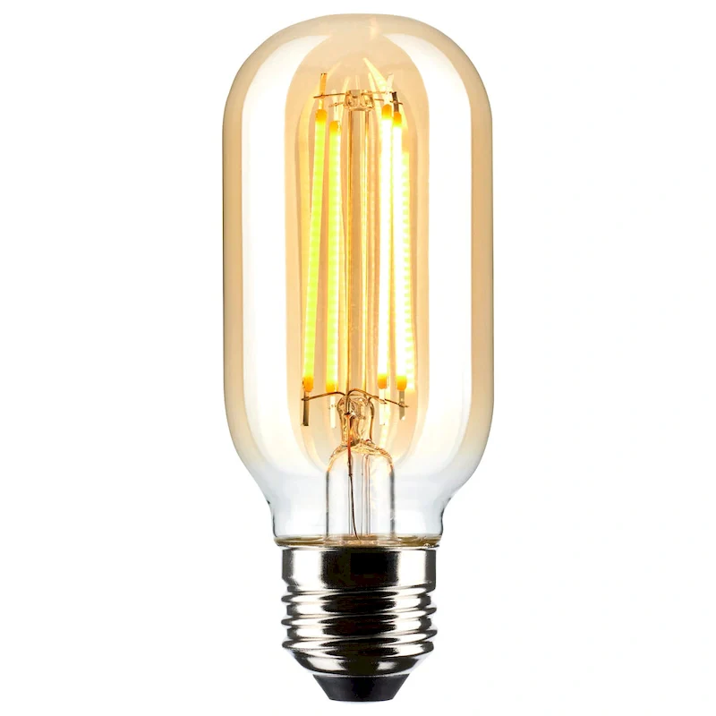 5.5 Watt T14 LED - Clear - Medium Base - 2000K - 500 Lumens - 120 Volt - Amber