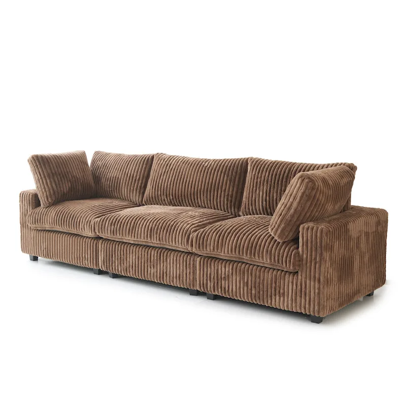 Soft Plush Modular Sectional Sofa Modern Upholstered Living Room Couch