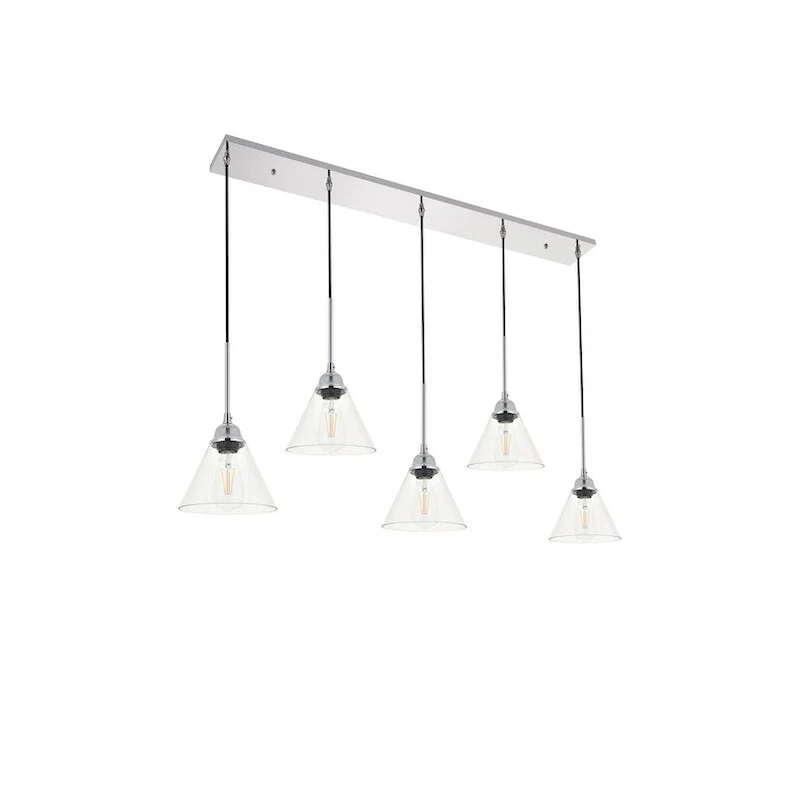 Histoire 5 light chrome Pendant
