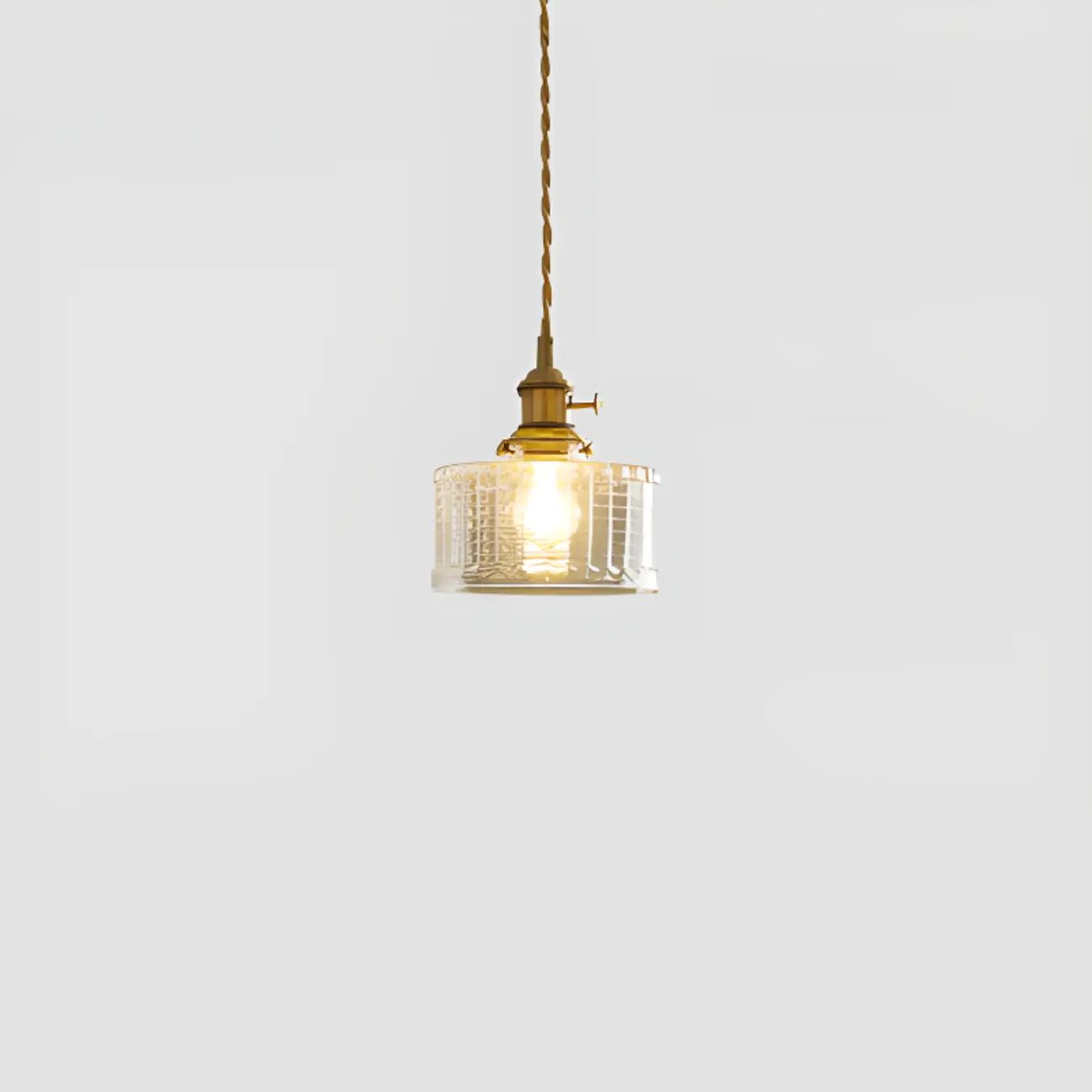 Modern Clear Glass Stripe Pendant Light for Dining Room