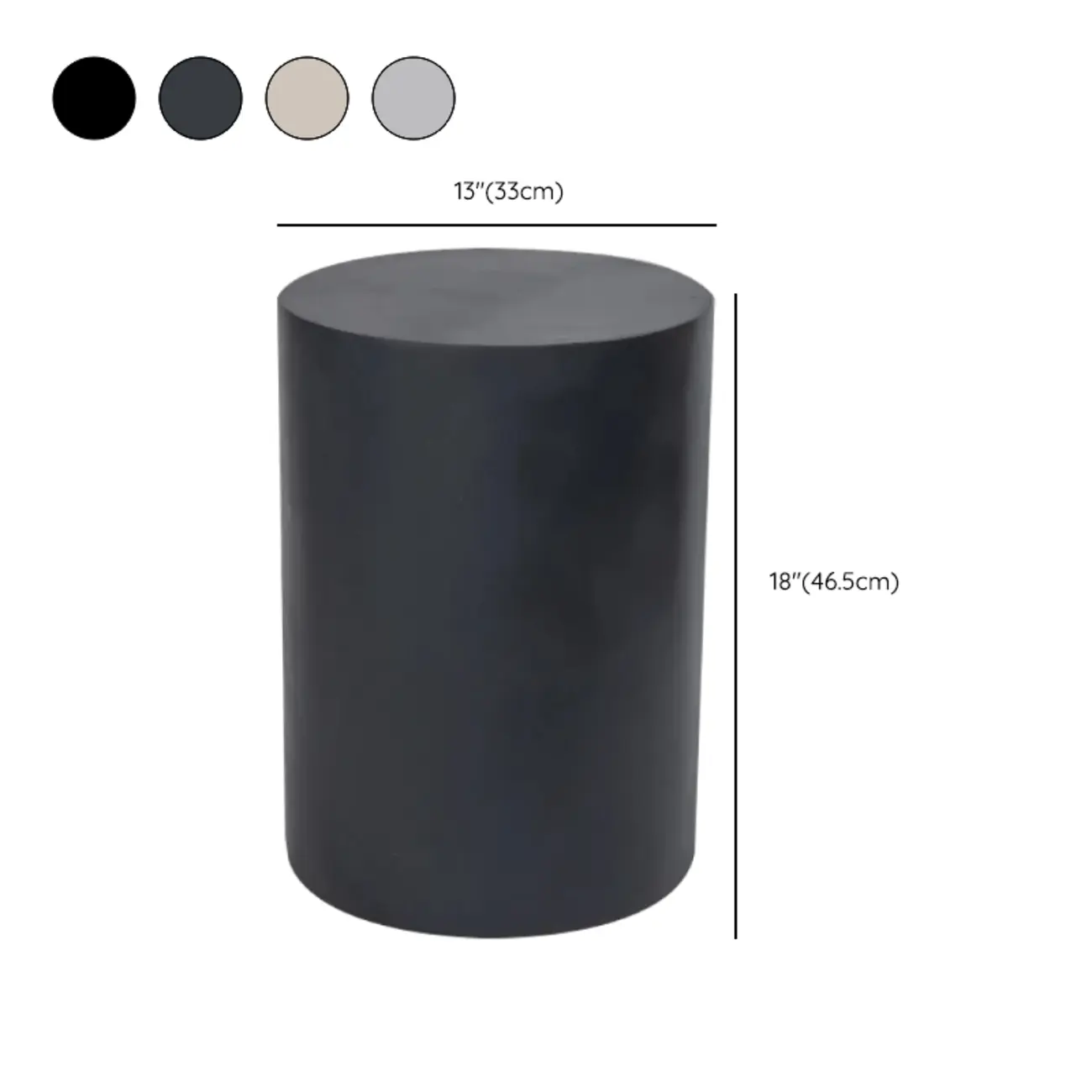 Living Room Modern Concrete Round Side Table