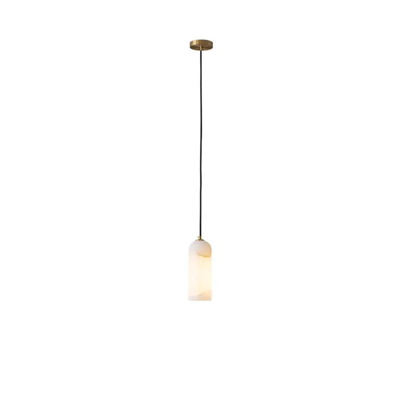 Modern Cylinder White Stone Hanging Pendant Light