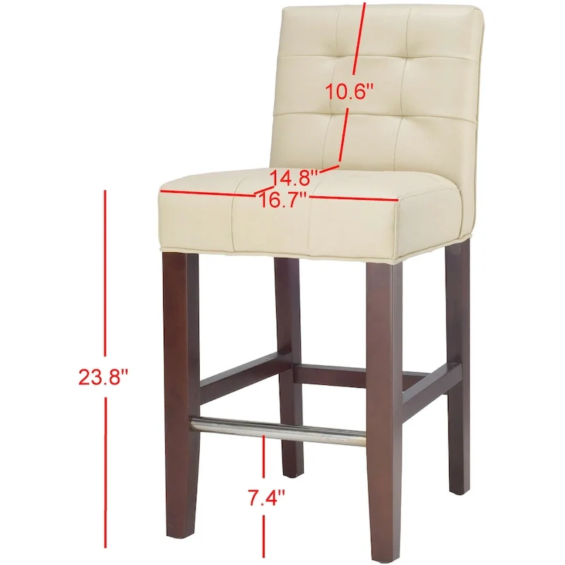 SAFAVIEH Lashunda 24-inch Counter Stool - 16.7 W x 20.1 L x 34.4 H - 17Wx20Dx34H