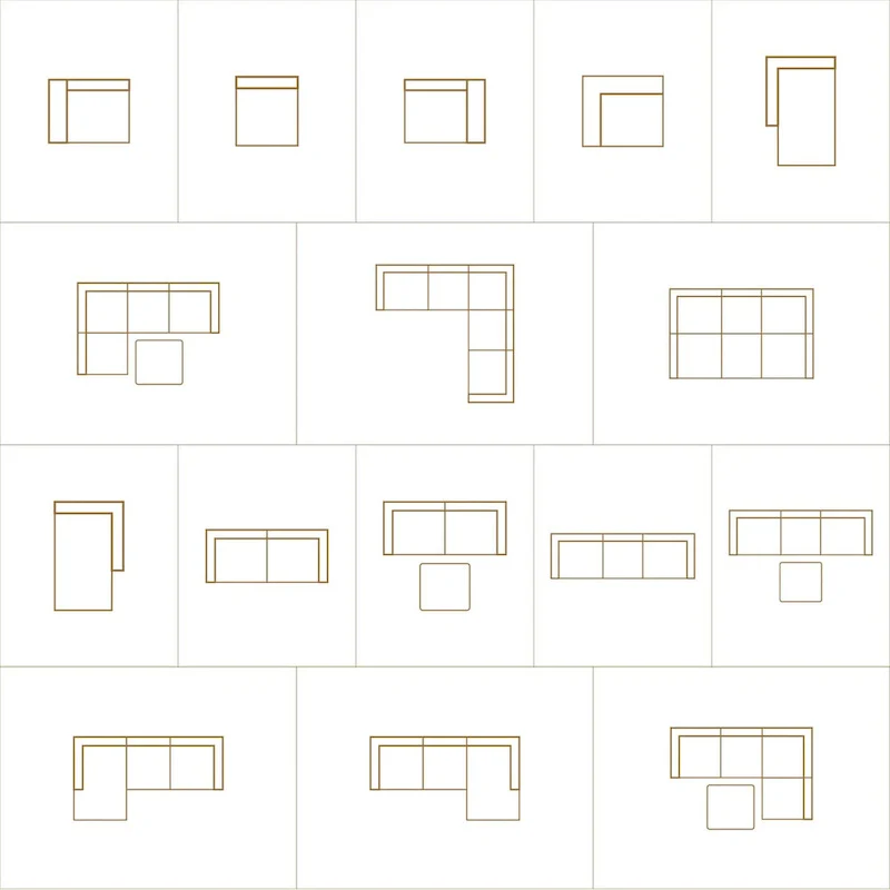 WYNDENHALL Biggs 2-Seater Modular Sofa and Ottoman Set