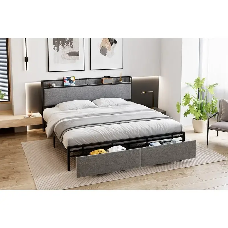 JX bed with drawers at the end of the bed