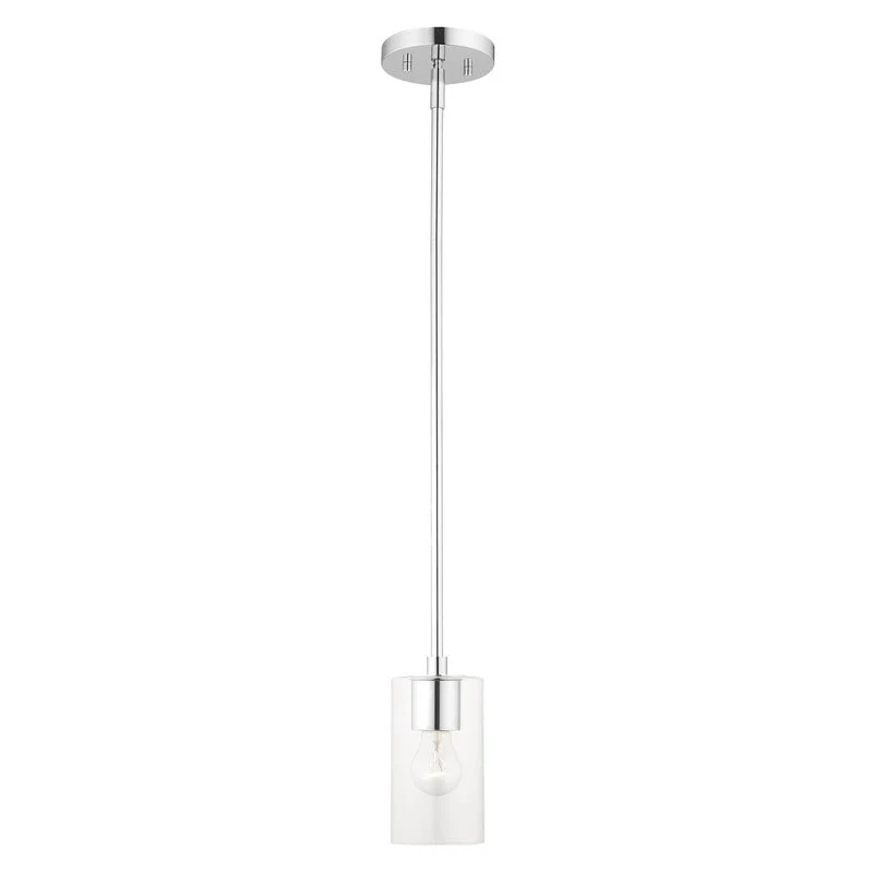 Livex Lighting 1 Light Mini Pendant, 45477-05 - 5  Dia x 16.25  - 46.25  Adj. H