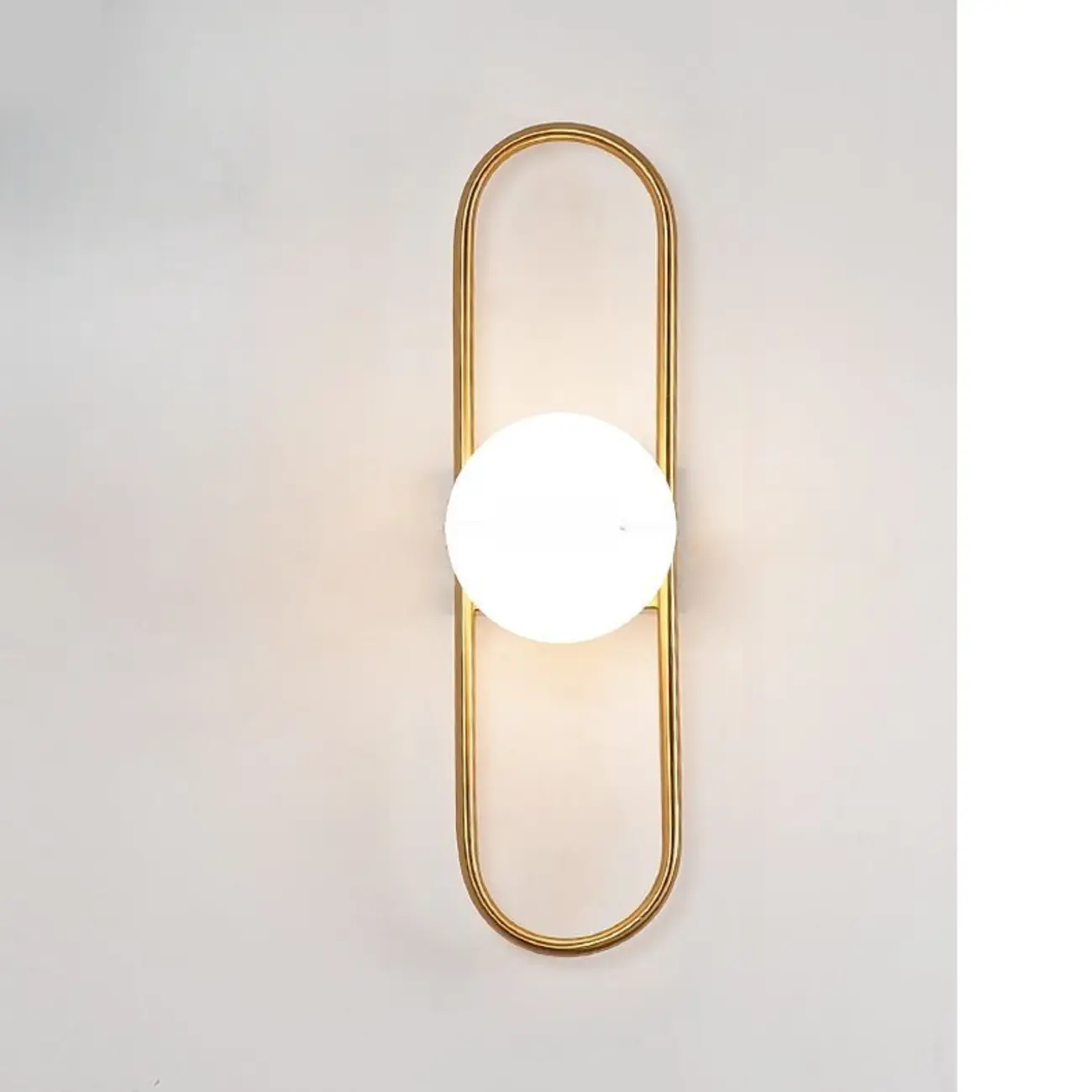 Modern Minimalist Globe Wall Sconce with Circular Ring