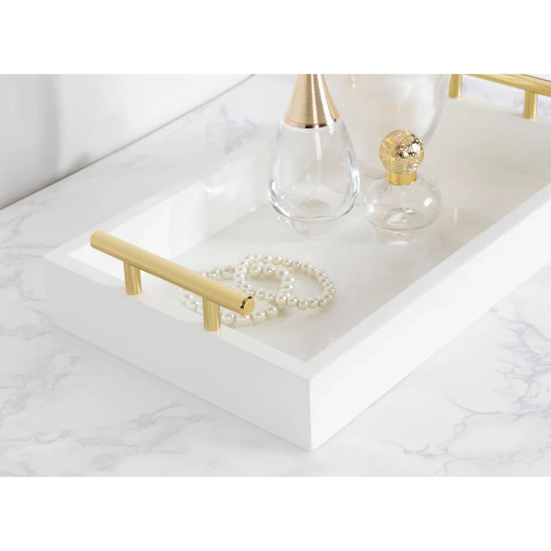 Kate and Laurel Lipton Rectangle Wood Tray Set - 2 Piece